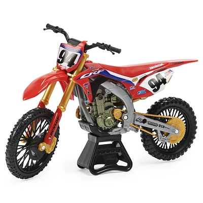 Supercross, Authentic Ken Roczen 1:10 Scale Collector Die-Cast Toy Motorcycle Replica with Display Stand, For Collectors and Kids Age 5 and Up