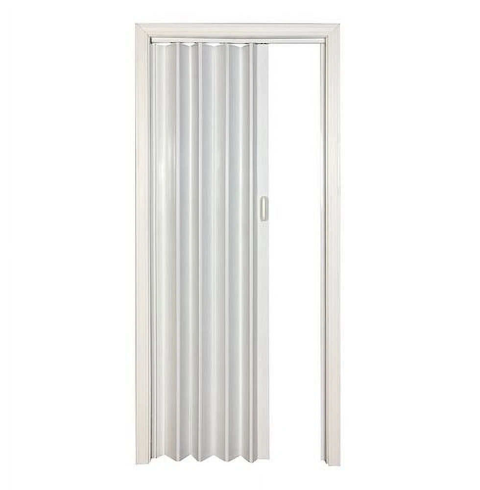 Porte accordéon Home Style Plaza en vinyle, 36 po x 80 po, blanc givré