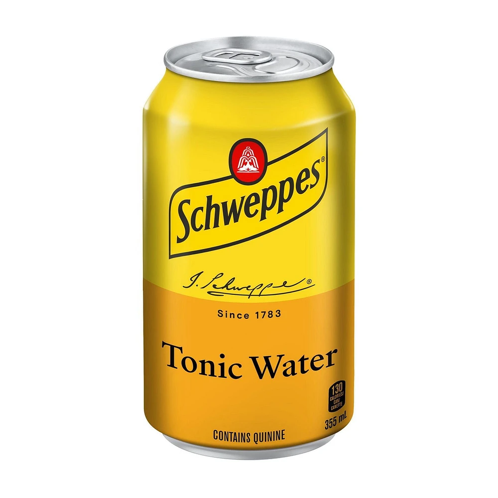 Schweppes Tonic Water, 12 x 355 mL cans, 12x355mL