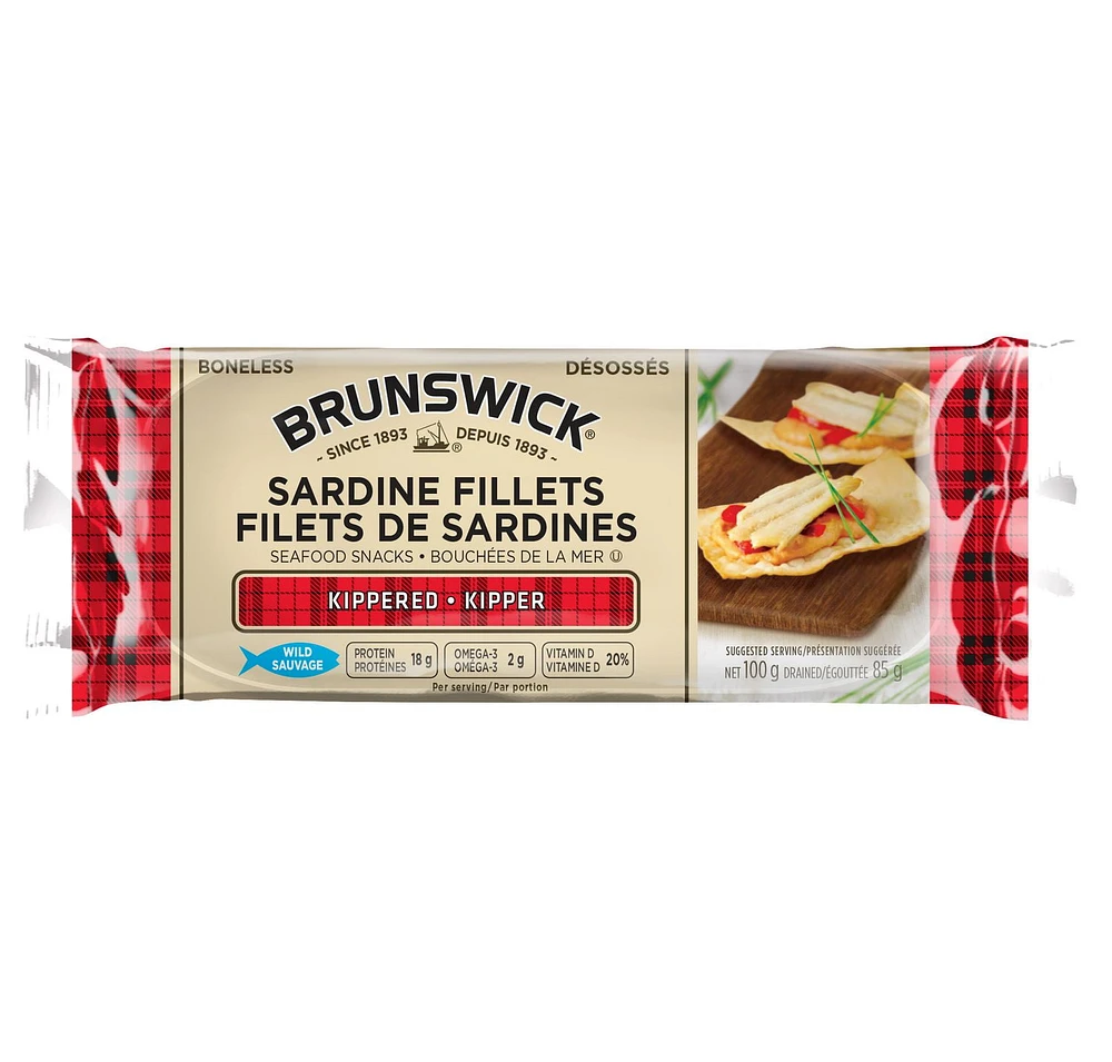 Brunswick Sardine Fillets - Kippered, 100 g