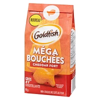 Goldfish® Mega Bites Sharp Cheddar Crackers 167 g Bag, Goldfish Crackers 167 g