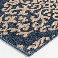 Tapis tissé bleu cobalt et crème Smithleighs