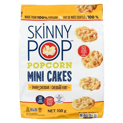 SkinnyPop mais souffle petites bouchees arome de cheddar fort