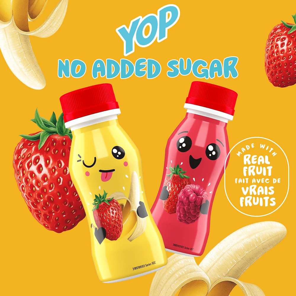 Yop by Yoplait Strawberry/Blueberry/Raspberry/Strawberry-Banana Drinkable Yogurt