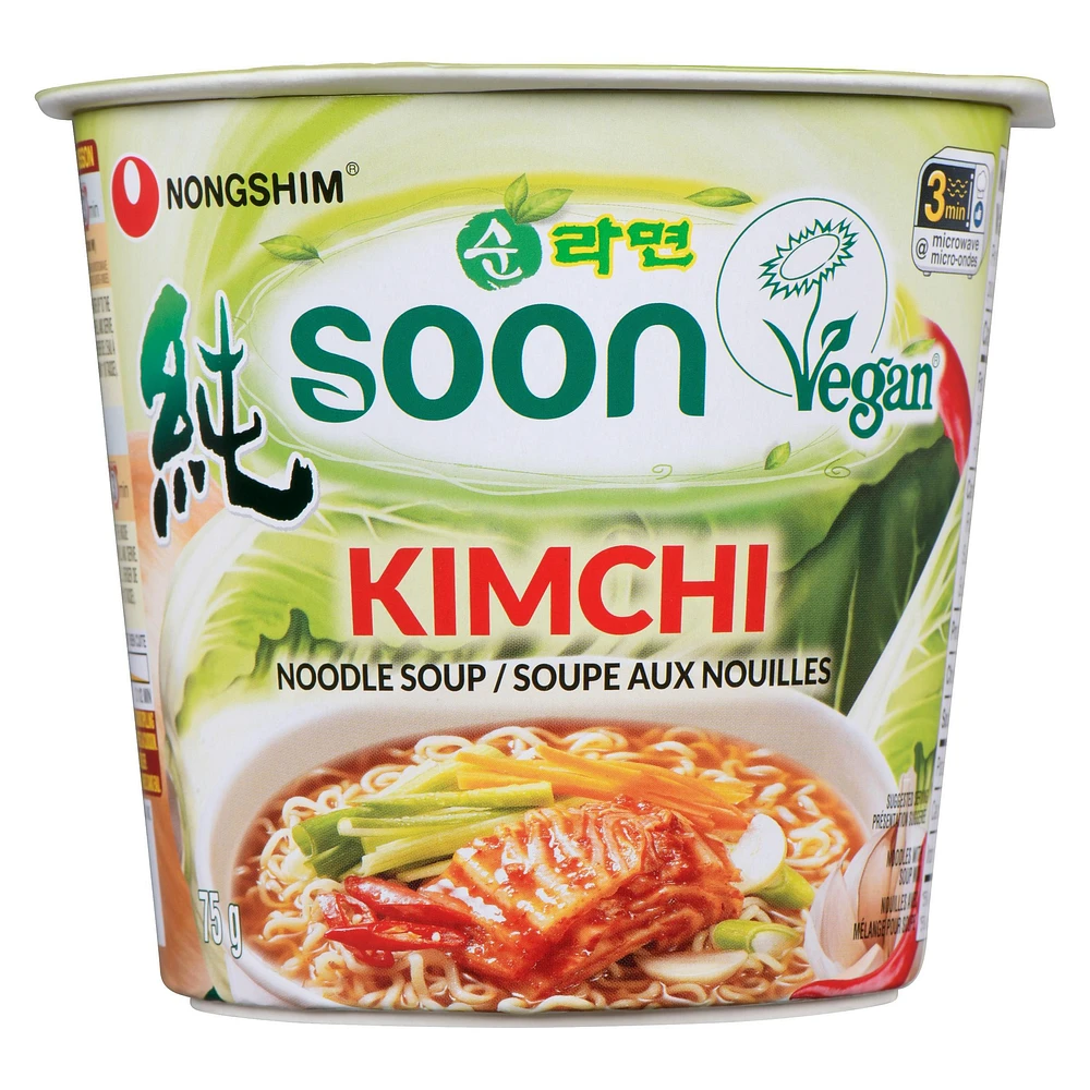 Nongshim Soon Kimchi Cup Noodle Soup, 75 g