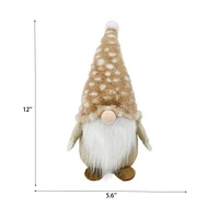 Temps de vacances table décorative tissu fourrure Gnome, brun