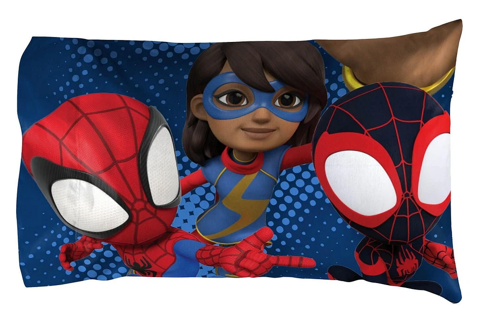 Spider-Man Ensemble de Douillette et Taie d'Oreiller Réversible pour Lit 1 ou 2 Places pour Enfants