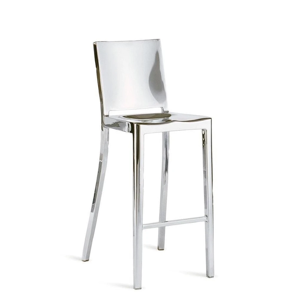 Plata Import Tabouret de Comptoir Bronx Métal Hudson 26" Argent Miroir
