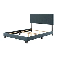 Cadre de lit queen-size rembourré moderne CorLiving Celeste pour adulte avec tête de lit, sommier requis