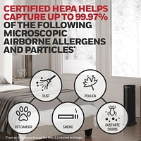 Éliminateur d'allergènes tower à véritables filtre HEPA Honeywell HPA160C Pièce moyenne-grande