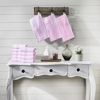 Fabstyles Premium Face Towels Set of 12, Soft and Absorbent Washcloth for Daily Use, 14 in x 14 in, Luxury Fingertip Towels Made Cotton