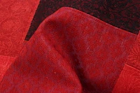 ECARPETGALLERY 4'8" x 6'6" Transitional Collage Handmade Area Rug for Living Room, Dining Room and Bedroom in Red