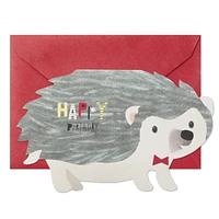 Carte de fête en relief – Hallmark (Hérisson en 3 dimensions, en nid d'abeilles)