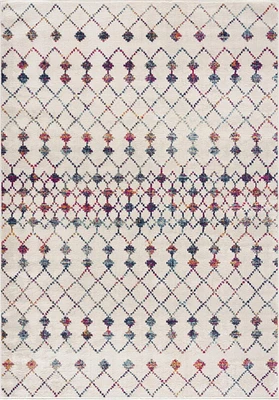 Tapis d'interieur Rug Branch Savannah Boho, beige bleu, moderne - Salon, chambre