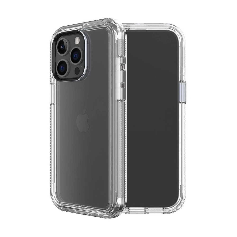 onn. iPhone 15 Pro Rugged Phone Case with Holster and 360˚ Rotating Clip, Antimicrobial, 21 ft. Drop Protection