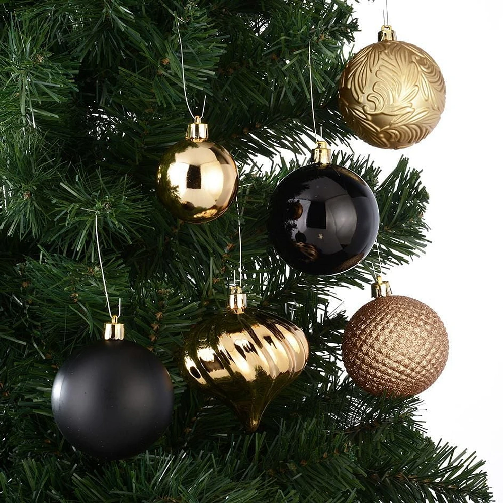 Ornements incassables Holiday Time (43 unités,<br>argent/rose/or clair)