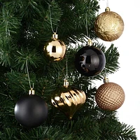 Ornements incassables Holiday Time (43 unités,<br>argent/rose/or clair)
