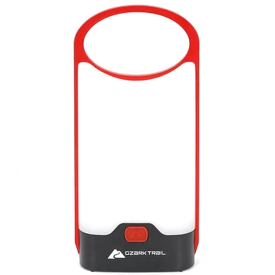 Ozark Trail Lanternes à piles à cadre mince en aluminium à DEL de 160 lumens rouge Cadre mince en aluminium