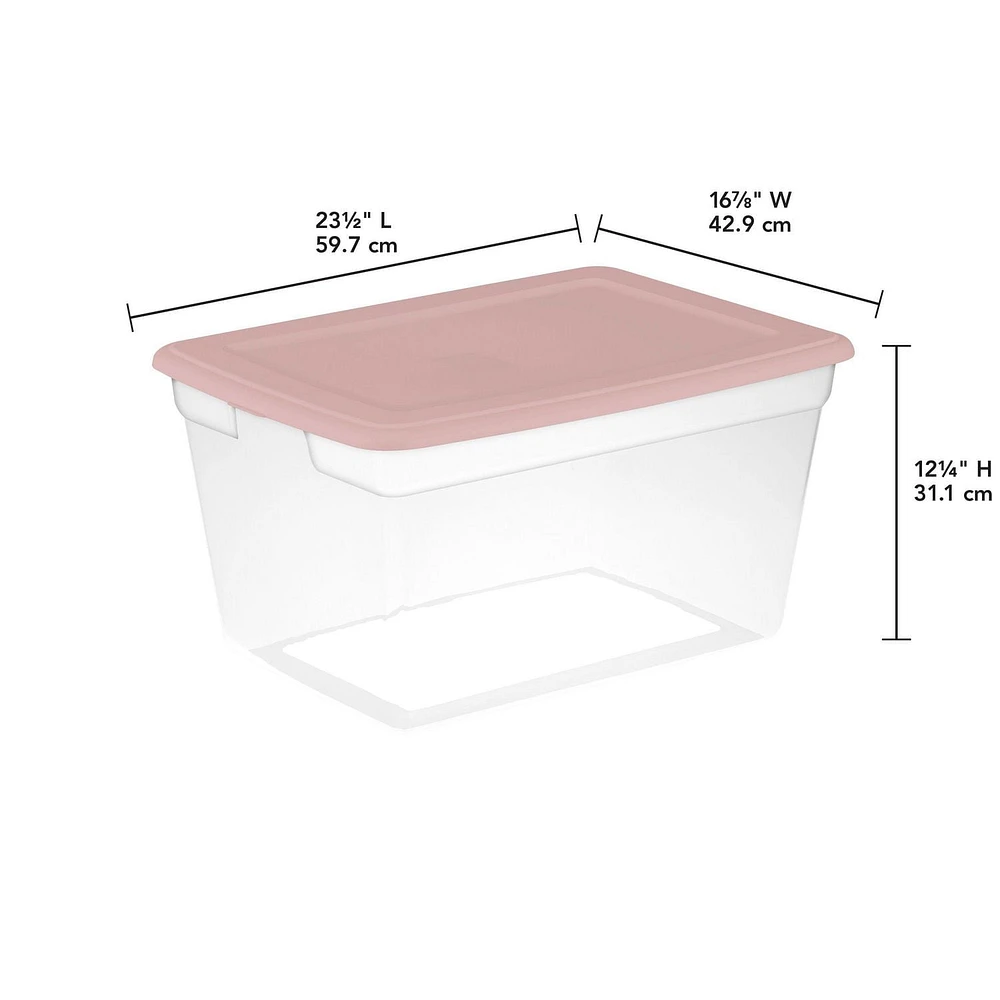 Sterilite 55 L Storage Box - Pink