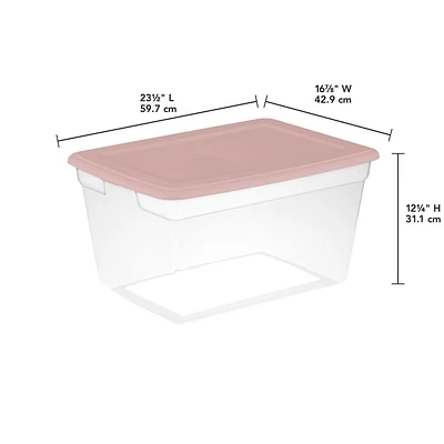 Sterilite 55 L Storage Box - Pink