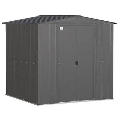 Abri de rangement Arrow Classic en acier, 6x6, charbon Remise en métal 6x6