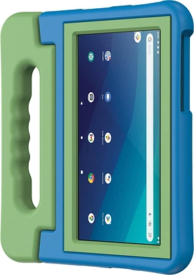 onn. Universal Protective Tablet Case for Most 7 - 8 in. Tablets - Blue/Green, 8 ft. Drop Protection