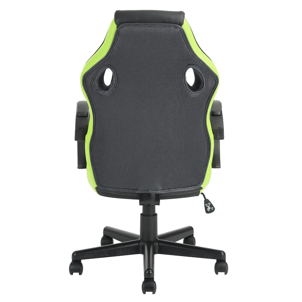 Homylin Chaise de jeu en similicuir avec dossier haut, pivotante, à roulettes, style racing, chaise de bureau exécutive, chaise de jeu vidéo réglable