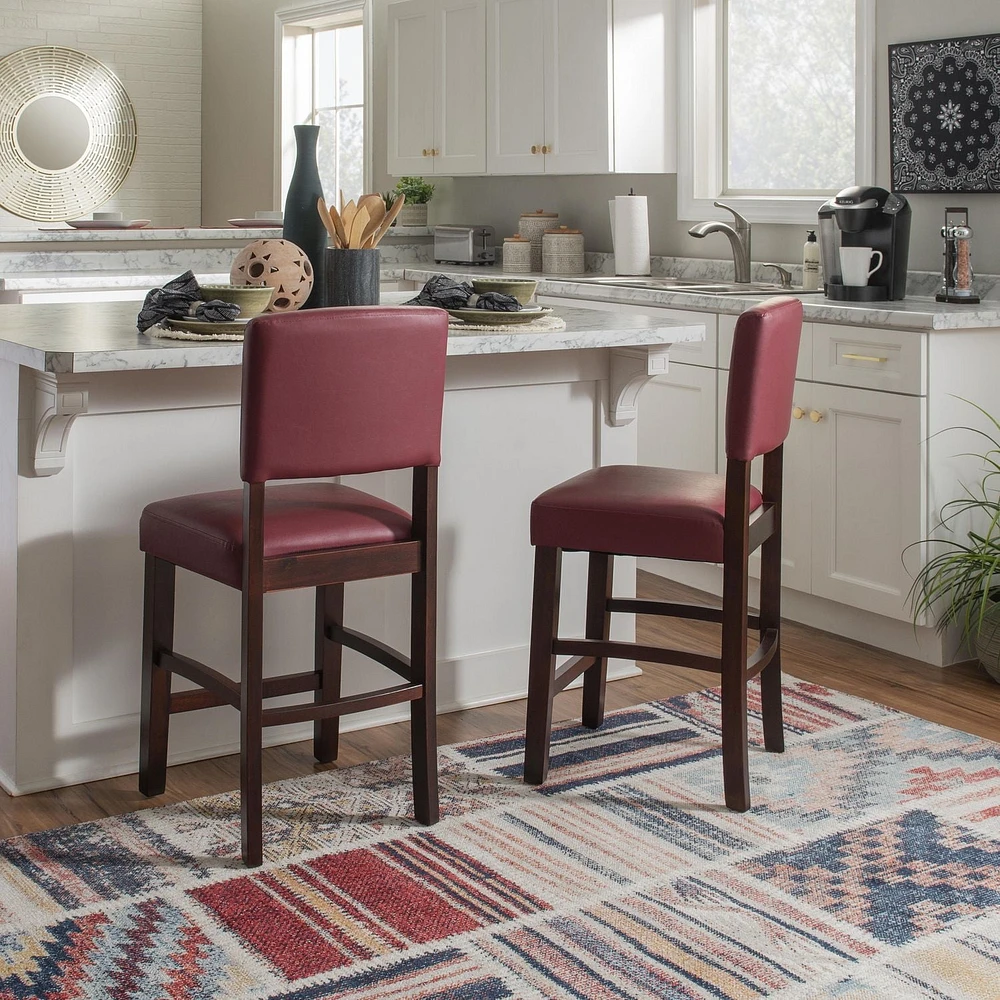 Tabouret de comptoir rouge Benson