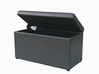 Pouf de rangement Mainstays en simili-cuir