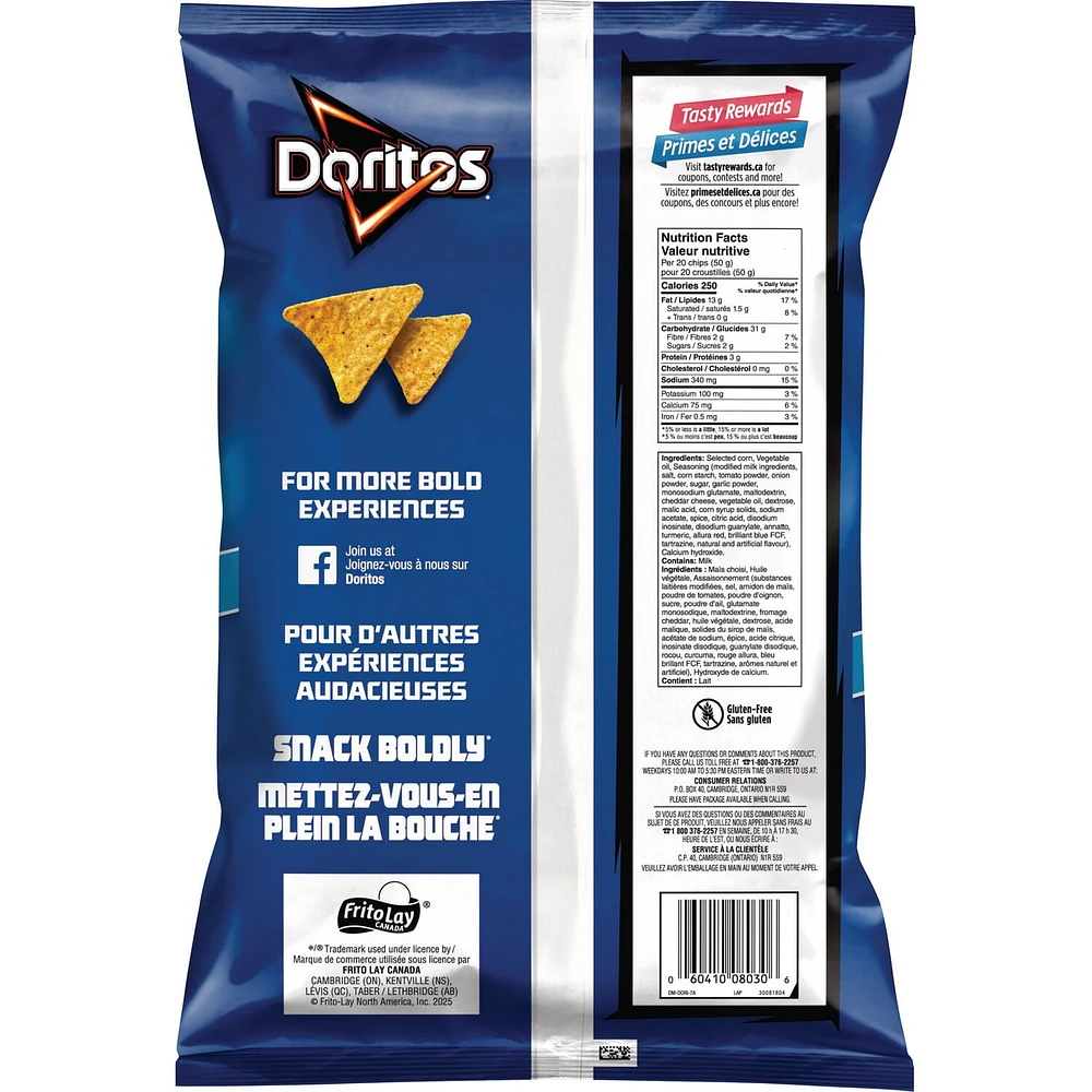 Doritos chips tortilla aromatisées Cool Ranch, format écono 400 g.