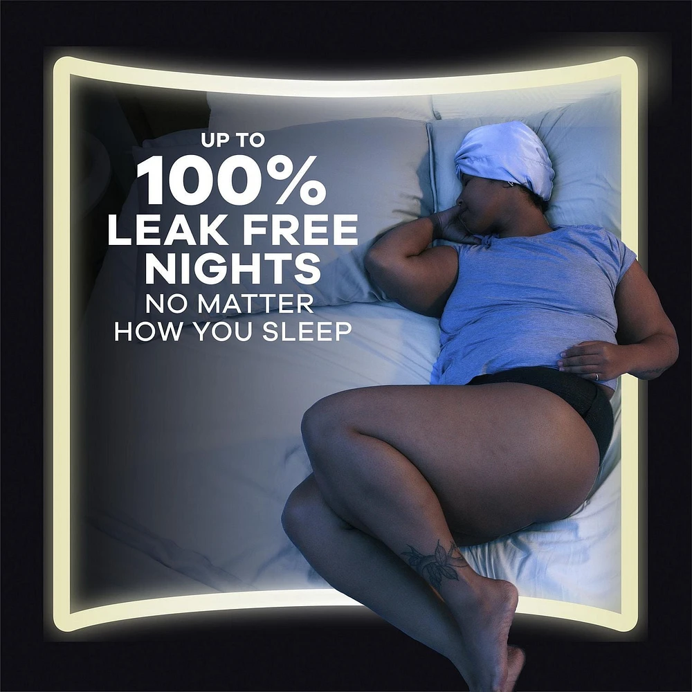 Always ZZZ Overnight Disposable Period Underwear for Women Sz L, 360° Coverage for Worry-Free Nights, 7CT