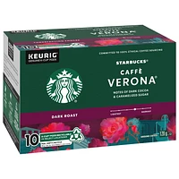 Caffé Verona Dark Roast Ground Coffee K-Cup Pods Box, 10 pc