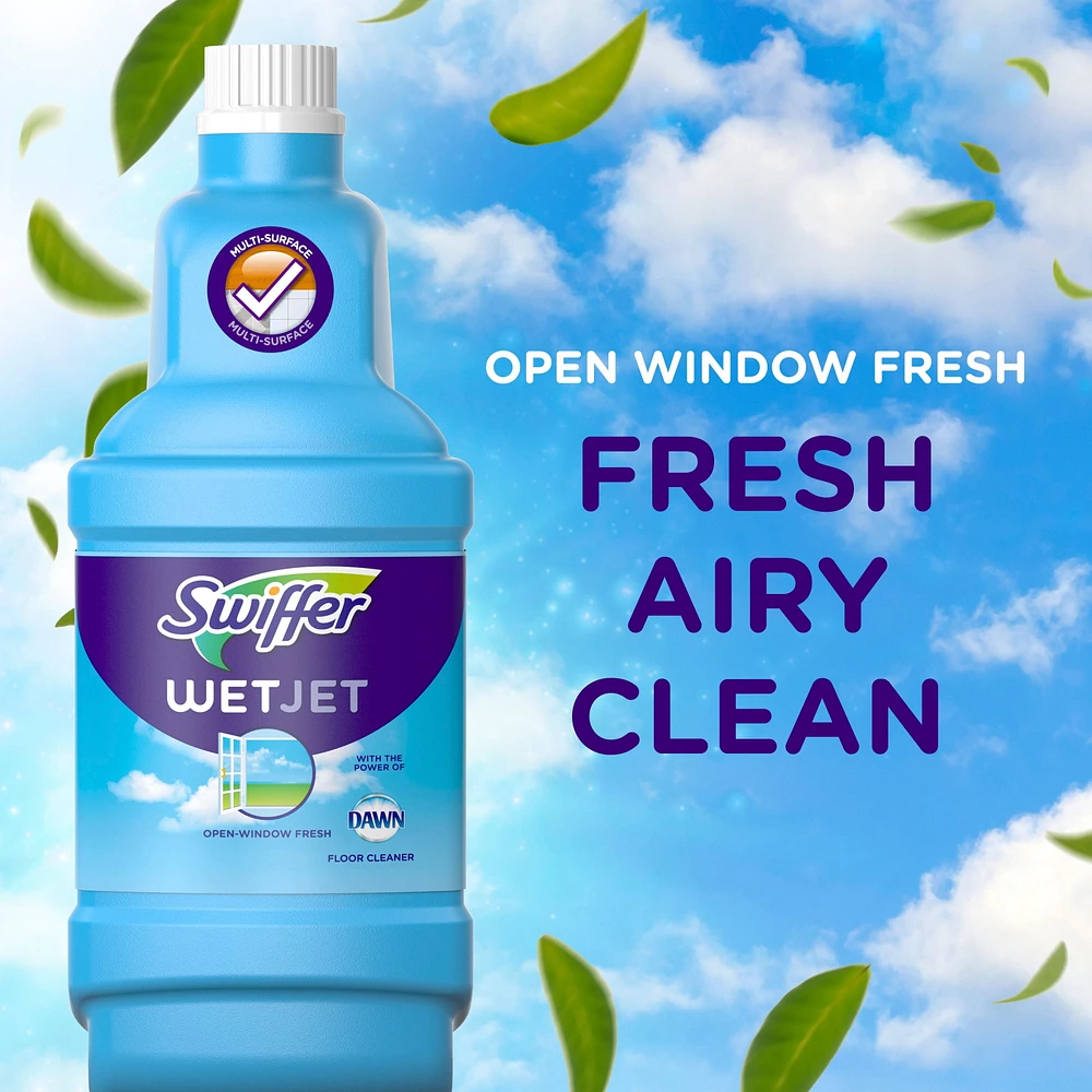 Swiffer WetJet with The Power of Dawn Floor Cleaner, Fresh Scent each, 2.5L