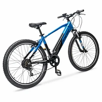 Hyper 26" 36V Electric Mountain Bike for Adults, Pedal-Assist, 250W E-Bike Motor, Blue