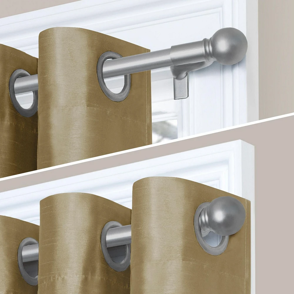Maytex Smart Rods Twist and Shout Adjustable Tension Window Curtain Rod, Adjusts 48" to 84"
