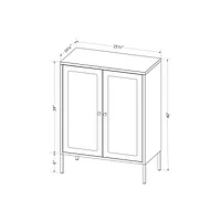 Armoire de rangement à portes vitrées de la collection Eddison South Shore