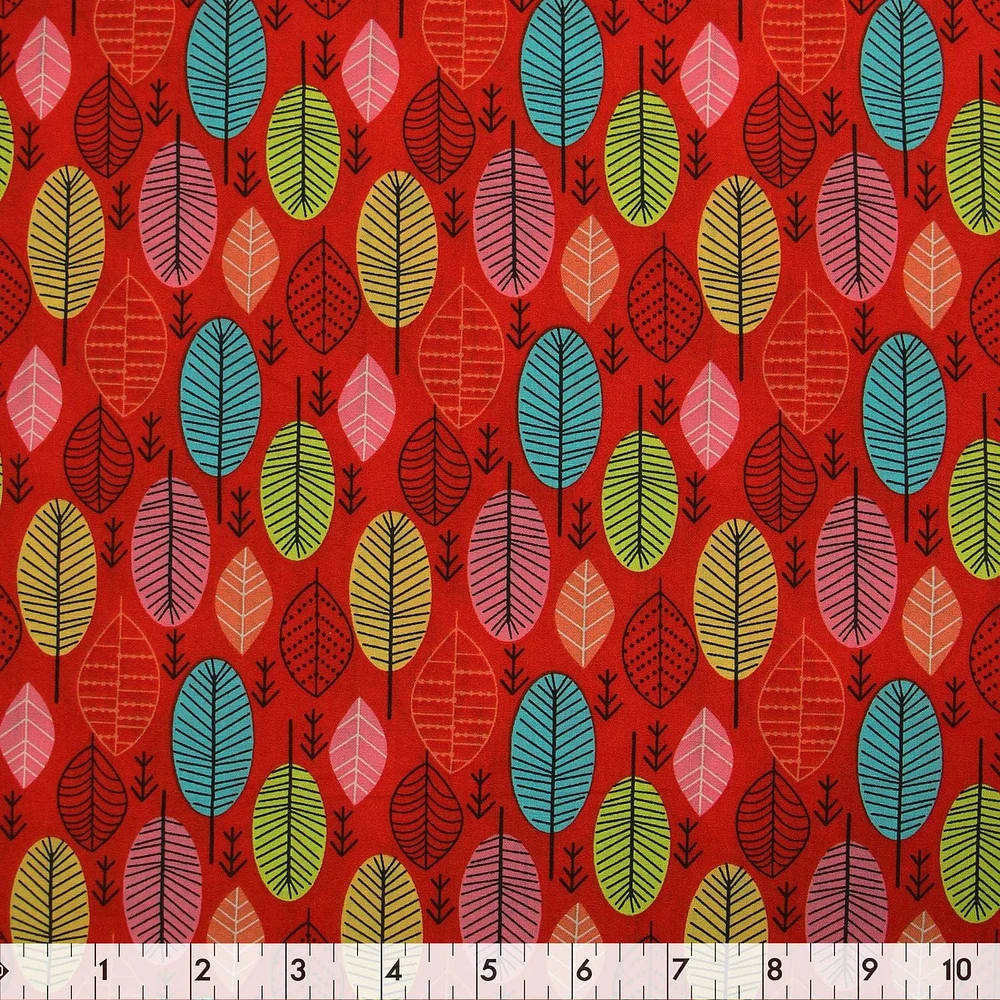 Fabric Creations Tissu de coton au mètre Fuzzy Beakman rouge 109 cm (43")