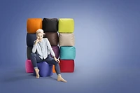 Pouf en forme de cube Brava de Sitting Point