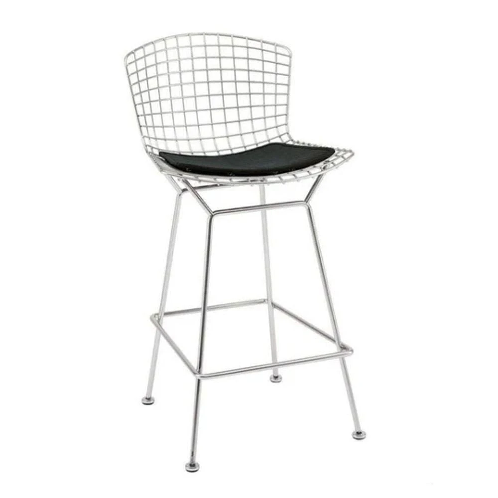 Aserion Counter Stool (26") with metal seat and chrome legs SET OF 2