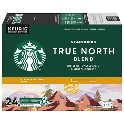 Starbucks® Mélange Nordique® Café Moulu Torréfaction Starbucks Blonde® K-Cup® Capsules 24 unités 24 CH