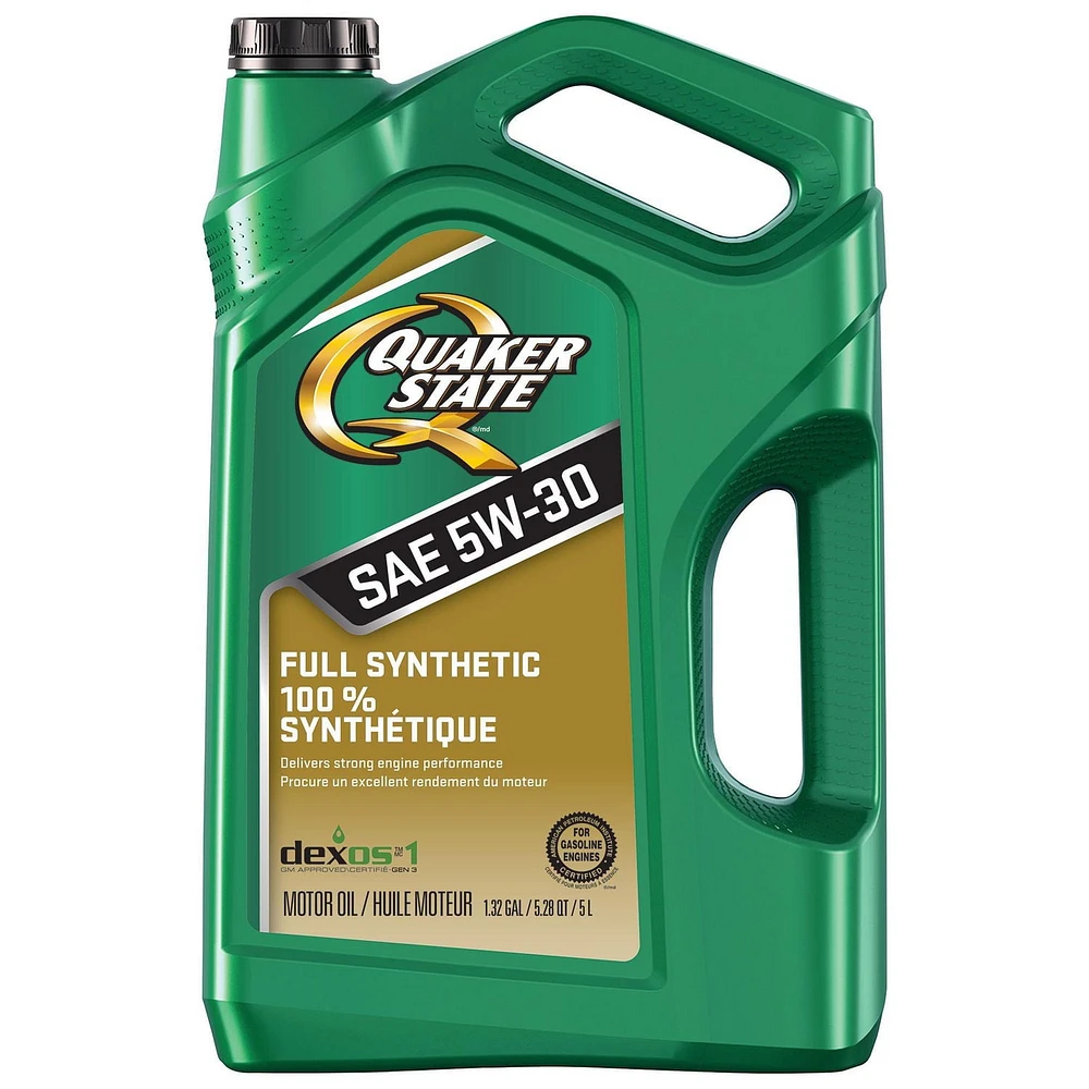 Quaker State Huile moteur entièrement synthétique 5W-30 5L QS Synthetique 5W-30 5L