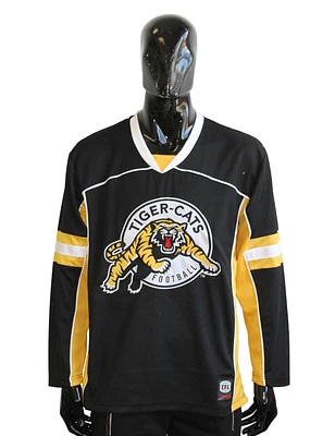 T-shirt en polyester Tiger-Cats de Hamilton de la LCF pour hommes à manches longues