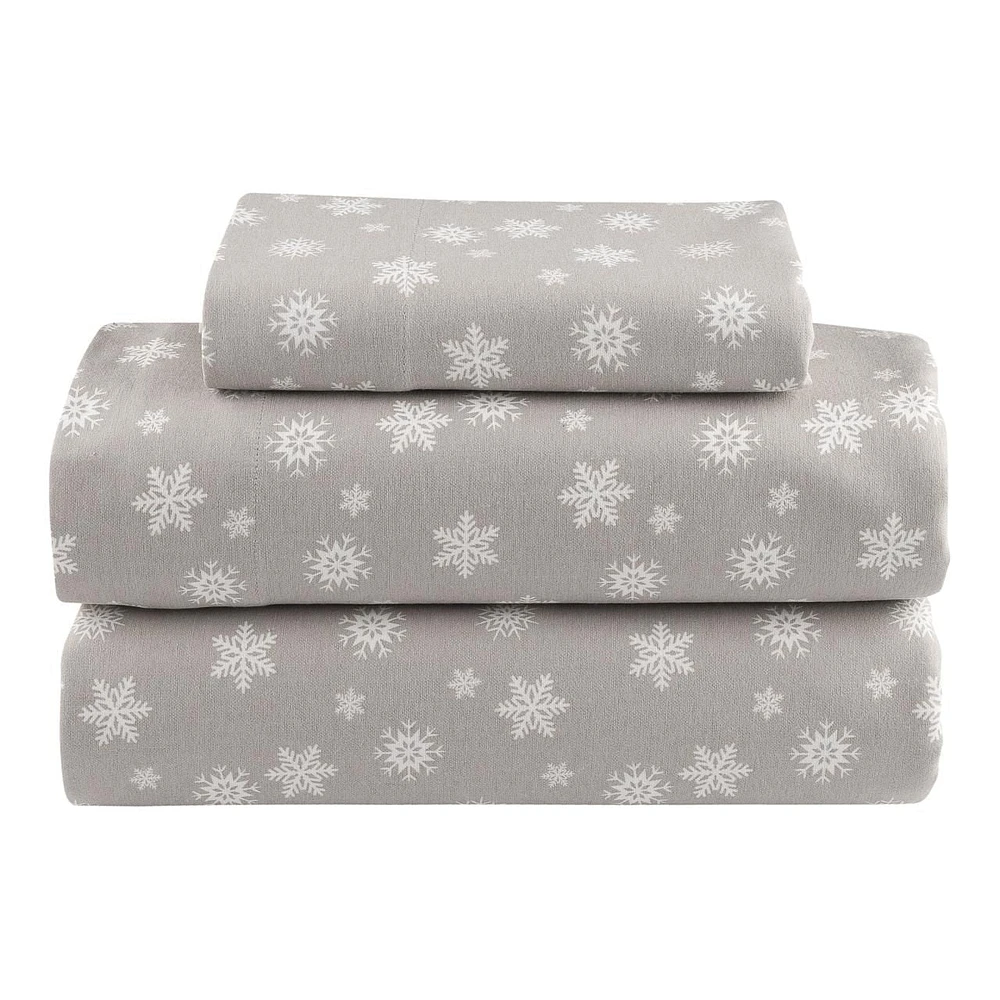 Holiday Flannel Sheet Set, Botanical