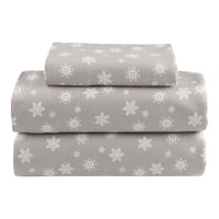Holiday Flannel Sheet Set, Botanical