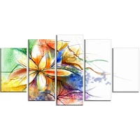 Design Art Multi Couleur Fleur Fusion Art Sur Toile