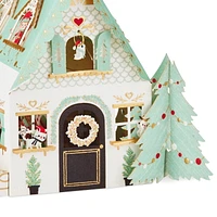 Carte en relief de Noël – Signature de Hallmark (Décoration – Maison du père Noël en 3 dimensions)