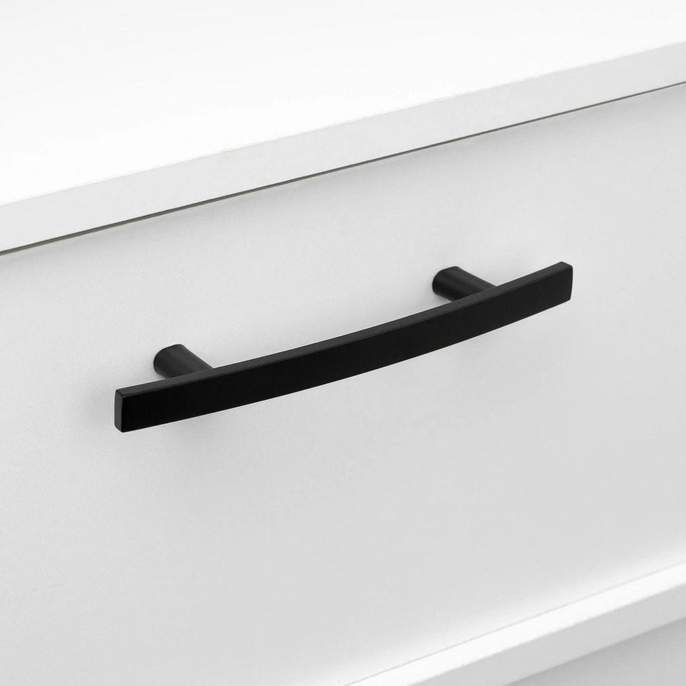 Era Arched Pull 2-Pack Black, 5.90 x 0.41 x 1.29 in