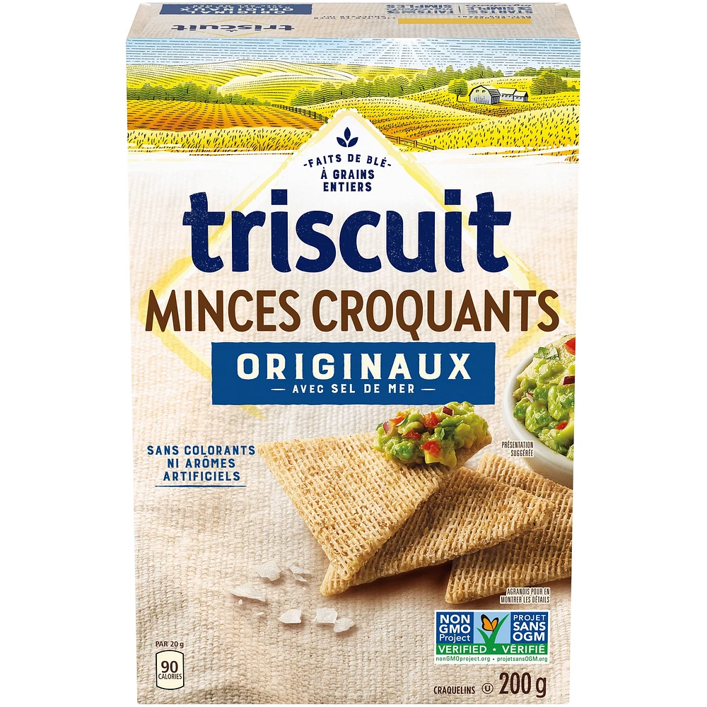 Triscuit Thin Crisps, Original Snacking Crackers, 200 g