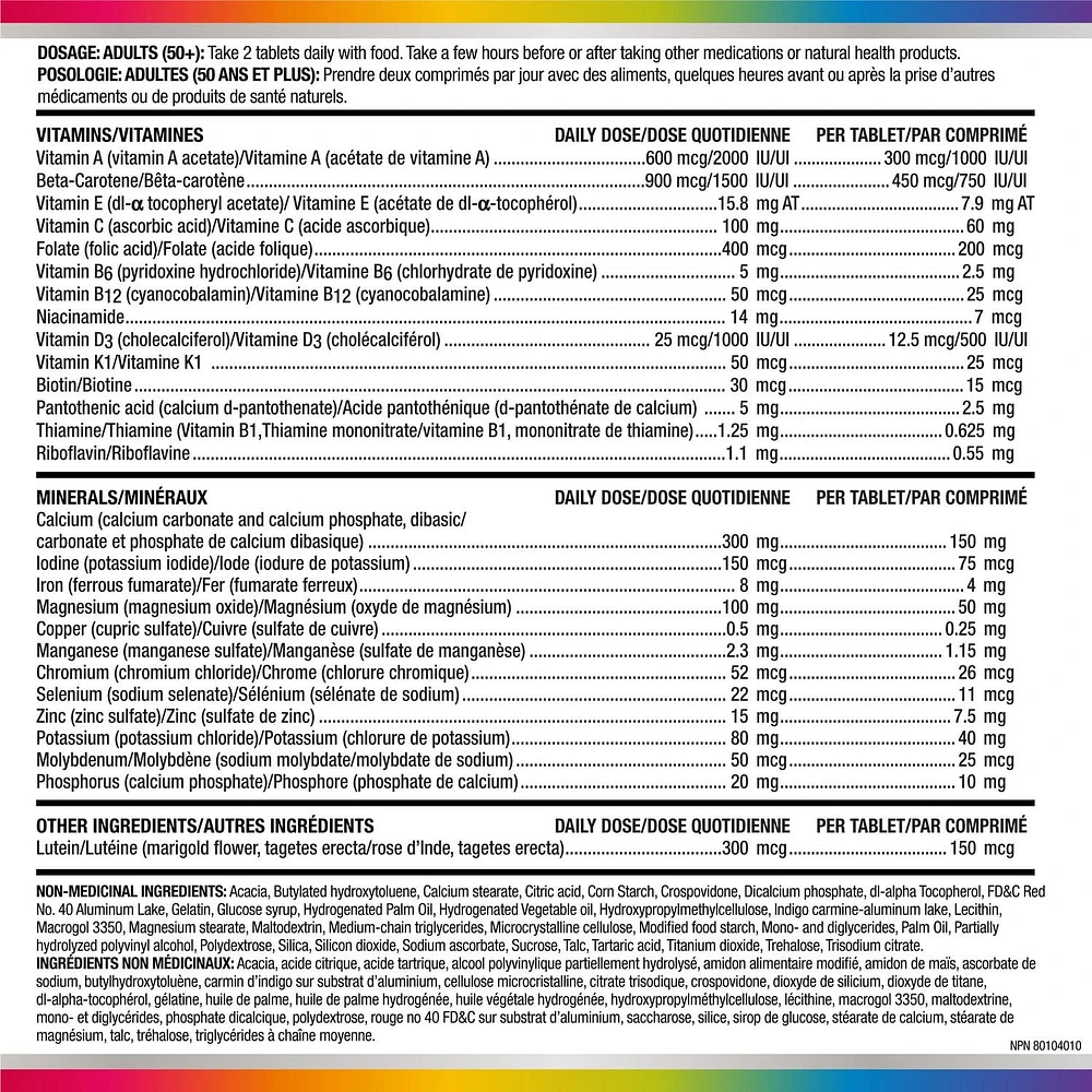 Centrum Women 50+ Multivitamin and Multimineral Supplement, Mini Tablets, 160 Count, 160 Count