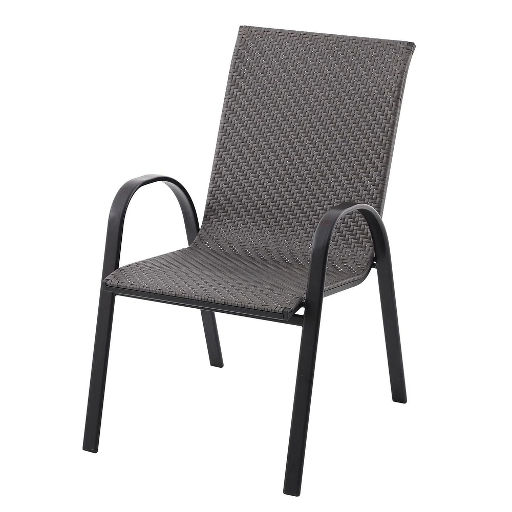 Chaise empilable en osier Mainstays Conception compacte